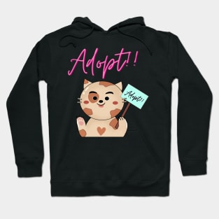 Happy international cat day, adopt! Hoodie